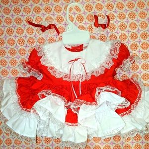 Lil Dolly dress and hair clips